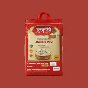 “Gopal Premium Miniket Rice 10kg – Soft, fluffy, and aromatic grains, perfect for daily meals and Bengali dishes”